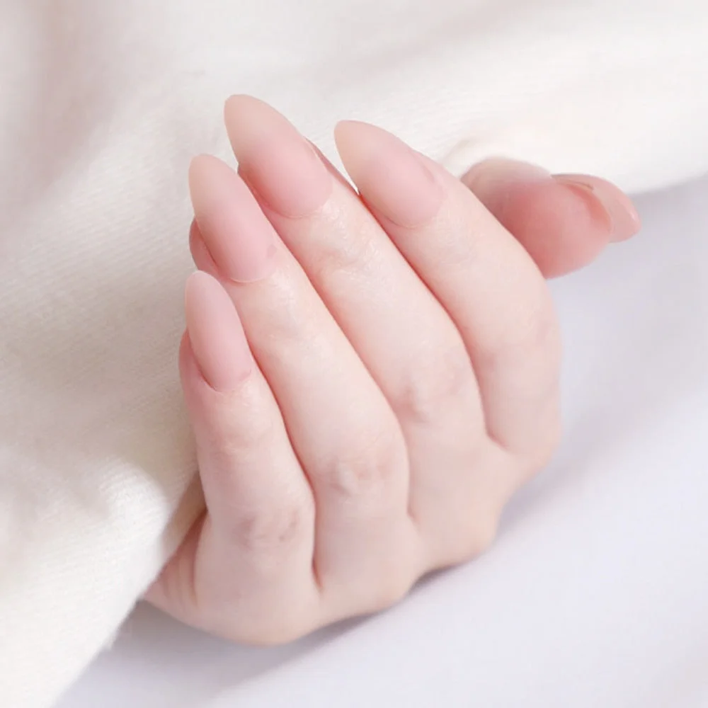 24Pcs Matte Dark Brown Artificial Fake Nails Long Stiletto False Nails For Design DIY Fingernails Art Tip Manicure Tool-Nail Inspo