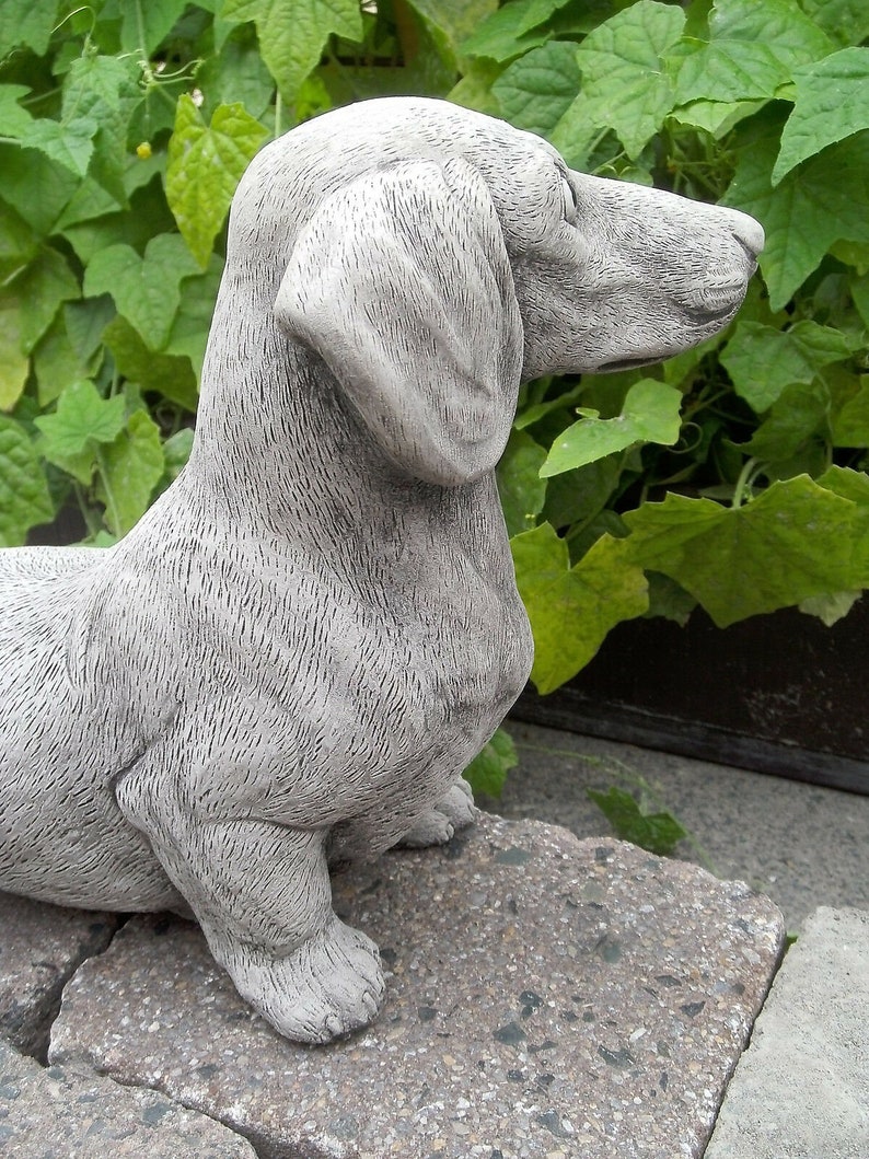 Dachshund Statue Toy Dog Concrete Figure Cement Garden image 5