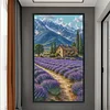 Lavender Fields In Alps-14CT Stamped Cross Stitch 65*110cm/25.59*43.31in(Big Size)