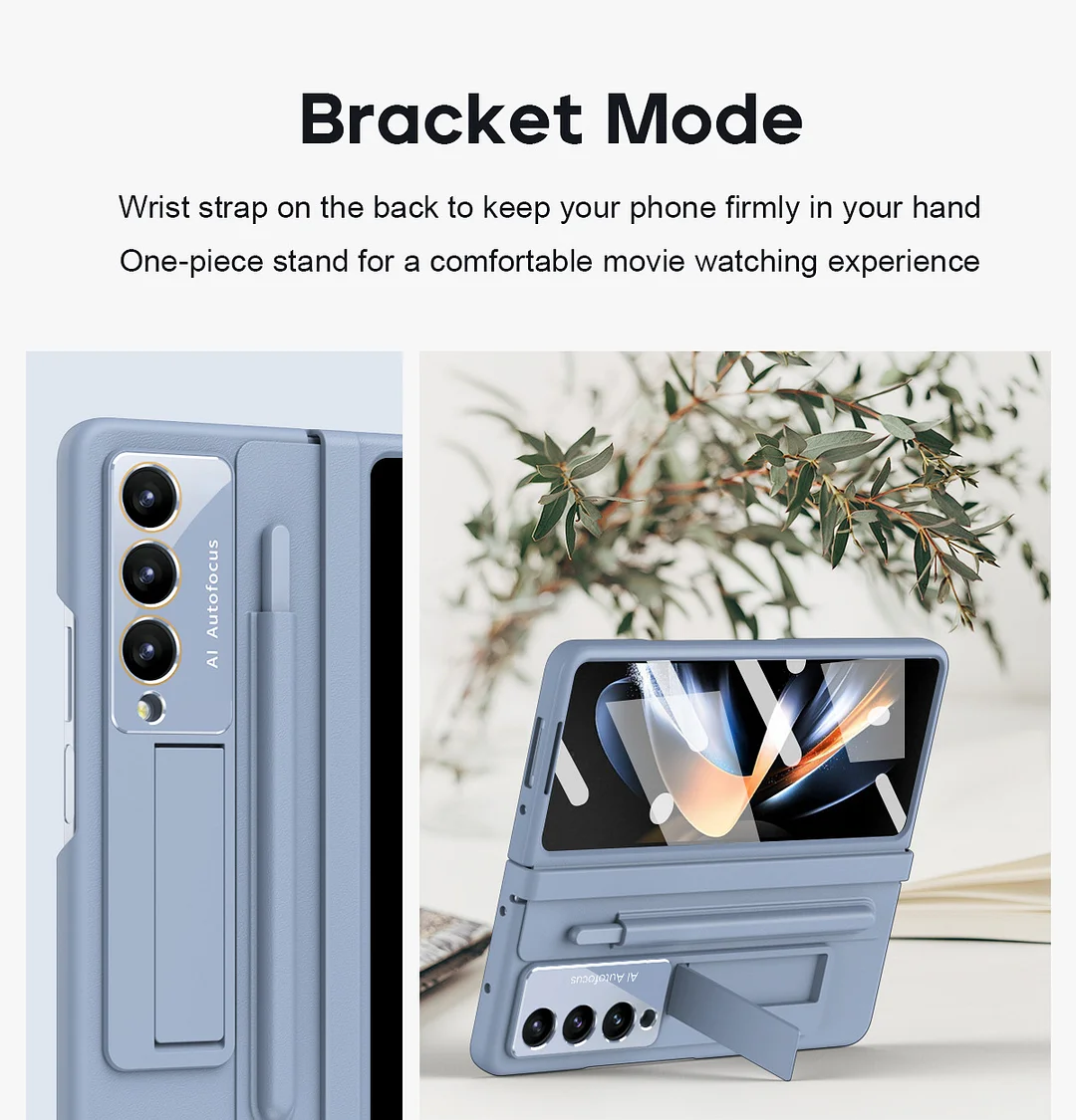 Suitable for Samsung Z Fold5/4 mobile phone case telescopic hinge pen slot with pen shell film folding screen anti-fall protective cover