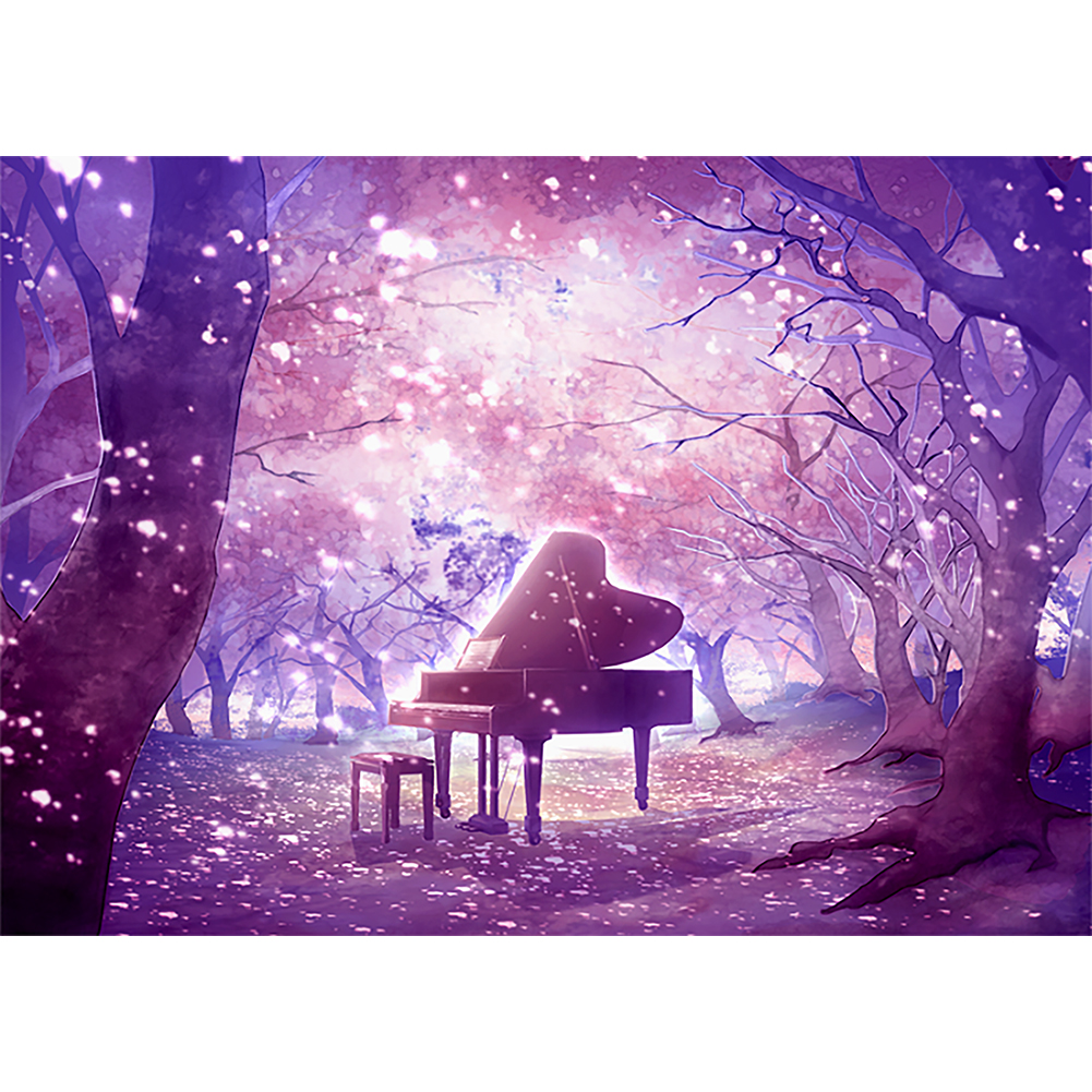 

40*30CM - Round Drill Diamond Painting - Piano, 501 Original