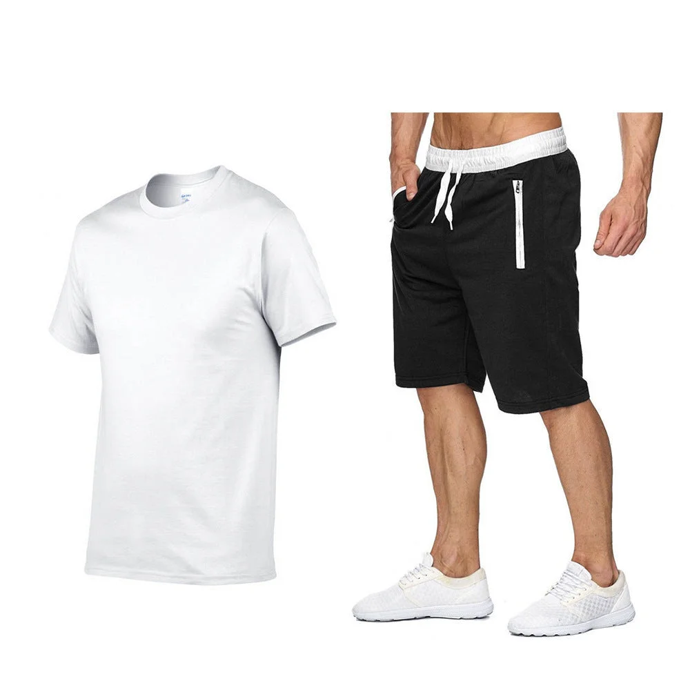 Men's Summer Short Sleeve Shorts Sports Suit