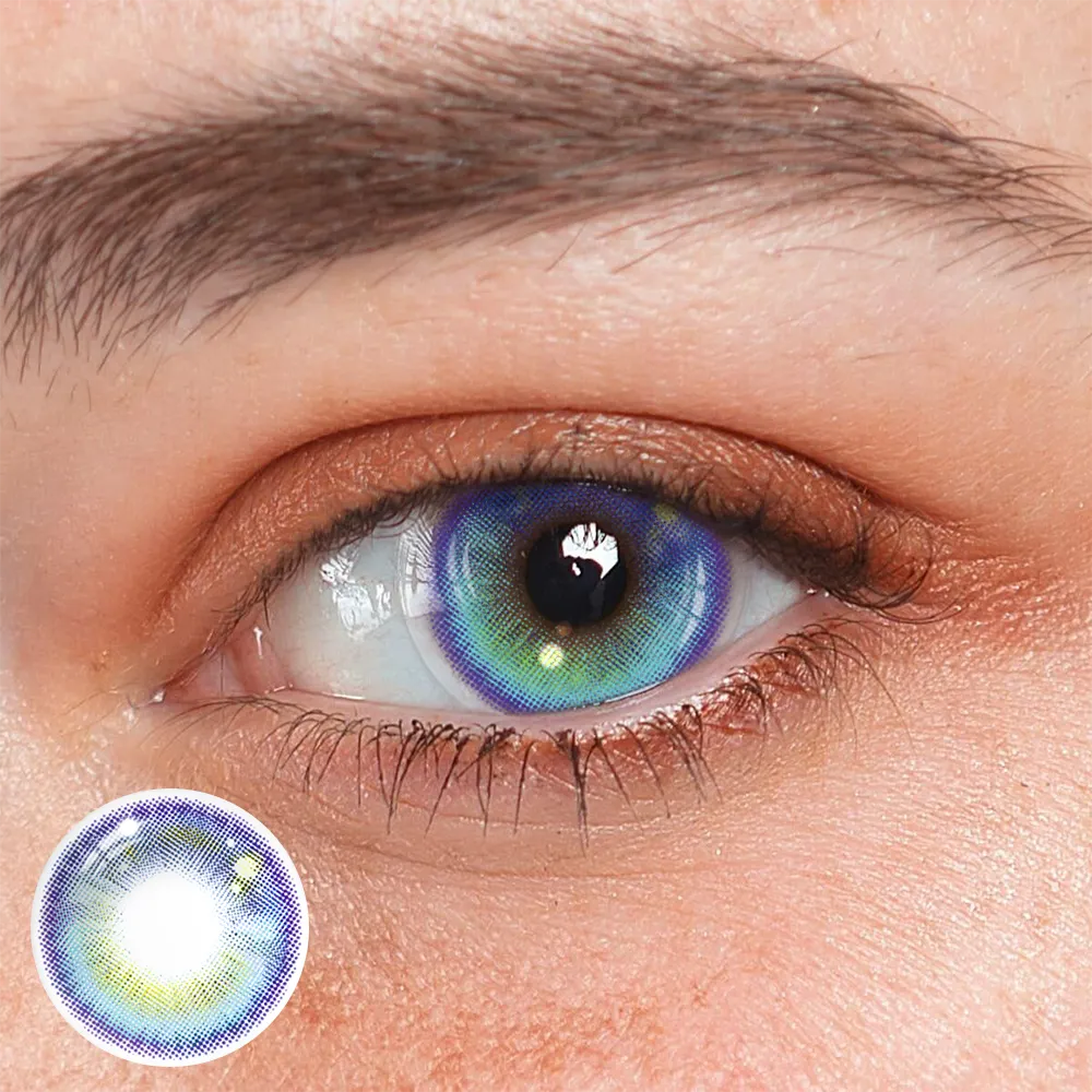 Yari Blue Prescription Coloured Contact Lenses