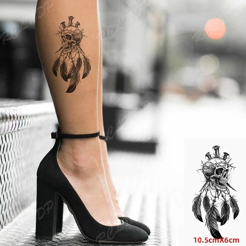 Waterproof Temporary Tattoo Sticker Feather Arrow Compass Element Fake Tatto Flash Tatoo Small Body Art for Kids Men Women