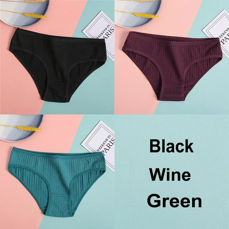 Billionm Cotton Panties Women's Underwear Casual Solid Color Panties for Women Intimate Lingerie Sexy Briefs Female Underpants M-XL