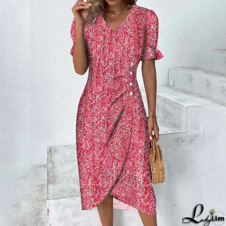 UR Stand Collar Ethnic Style Printed Casual Coat