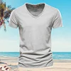 Gioiacombo&trade; 2022 T-shirt a maniche corte con scollo a V tinta unita da uomo nuovi