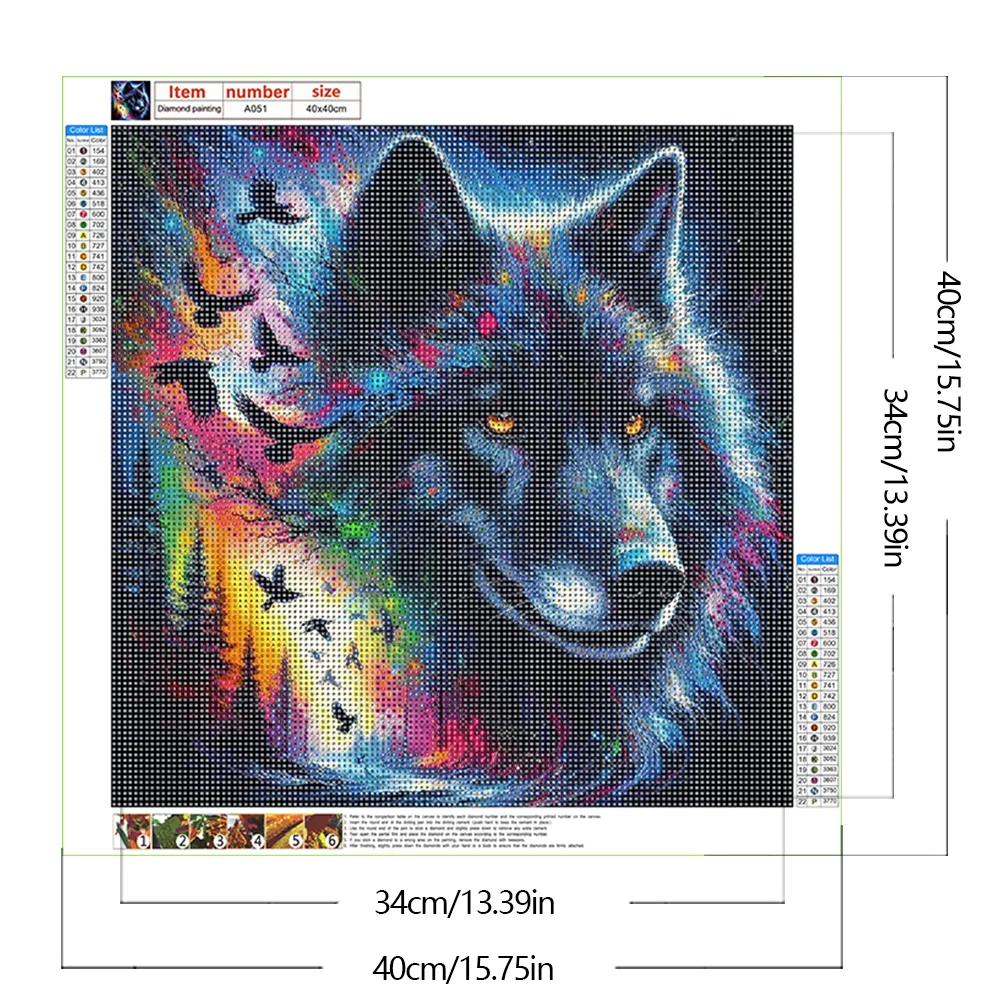 Diamond Painting - Full Round Drill - Wolf(Canvas|40*40cm)