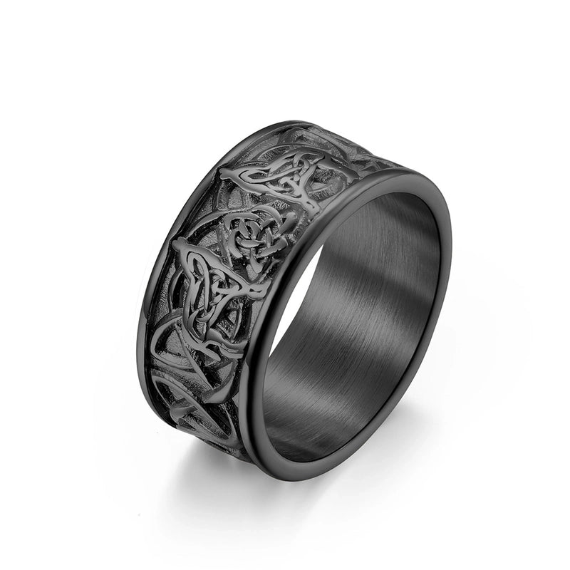Fashion Celtic Knot Titanium Steel Celtic Wolf Men’s Ring
