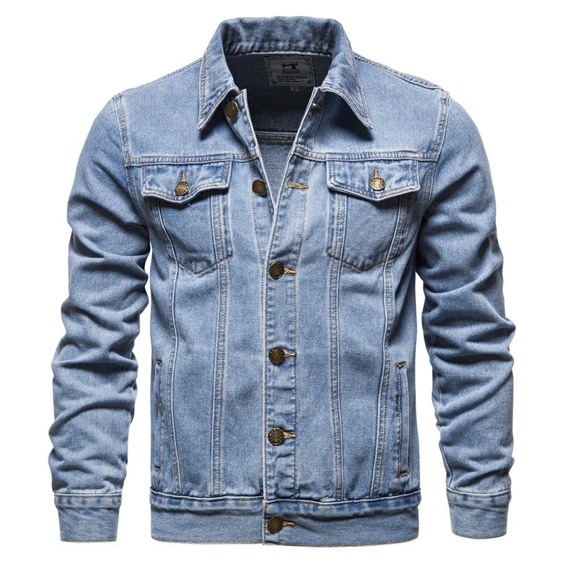 Men's Casual Denim Shirt Comfortable Jacket