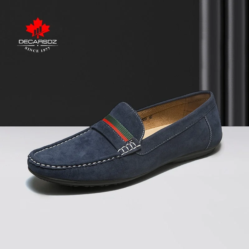 DECARSDZ Men Shoes Loafers Man 2021 Summer New Fashion Boat Shoes Men Brand Man Moccasins Comfy Suede Leather Men Casual Shoes
