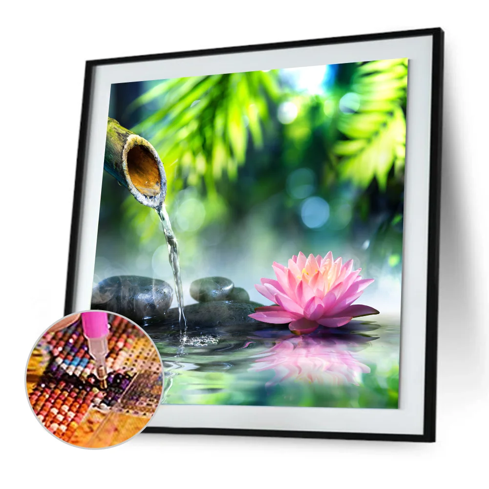 Diamond Painting - Full Round Drill - Lotus(30*30cm)