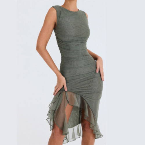 Mature Women Summer Slim Skinny Sleeveless Fashion Party Club Dresses