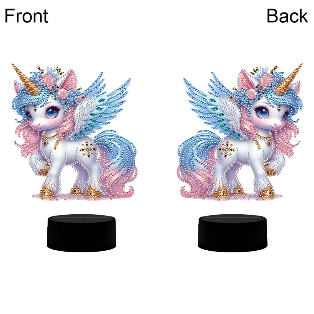 DIY Unicorn Diamond Painting Night Light Diamond Art Lamp Home Decoration 