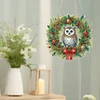2D/Flat Christmas DIY Diamond Art Acrylic Pendant Wall Door Decoration (Wreath)