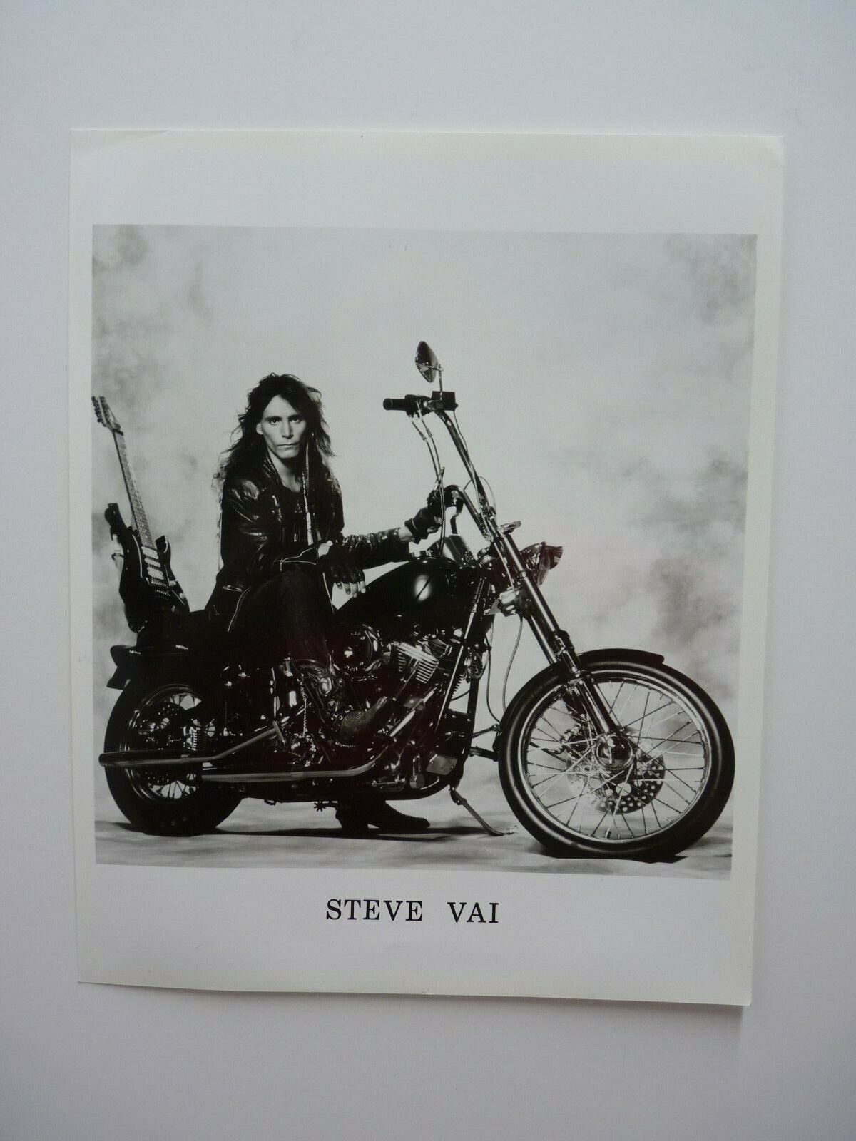 Vintage Steve Vai Whitesnake B&W Press Kit 8x10 Promo Photo Poster painting Picture #3