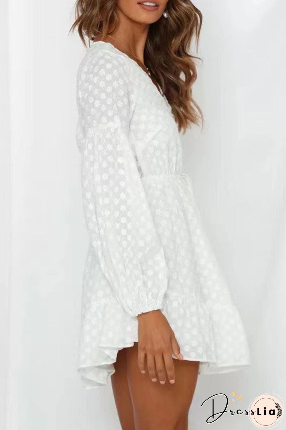 Fashion Street Solid V Neck Princess Dresses