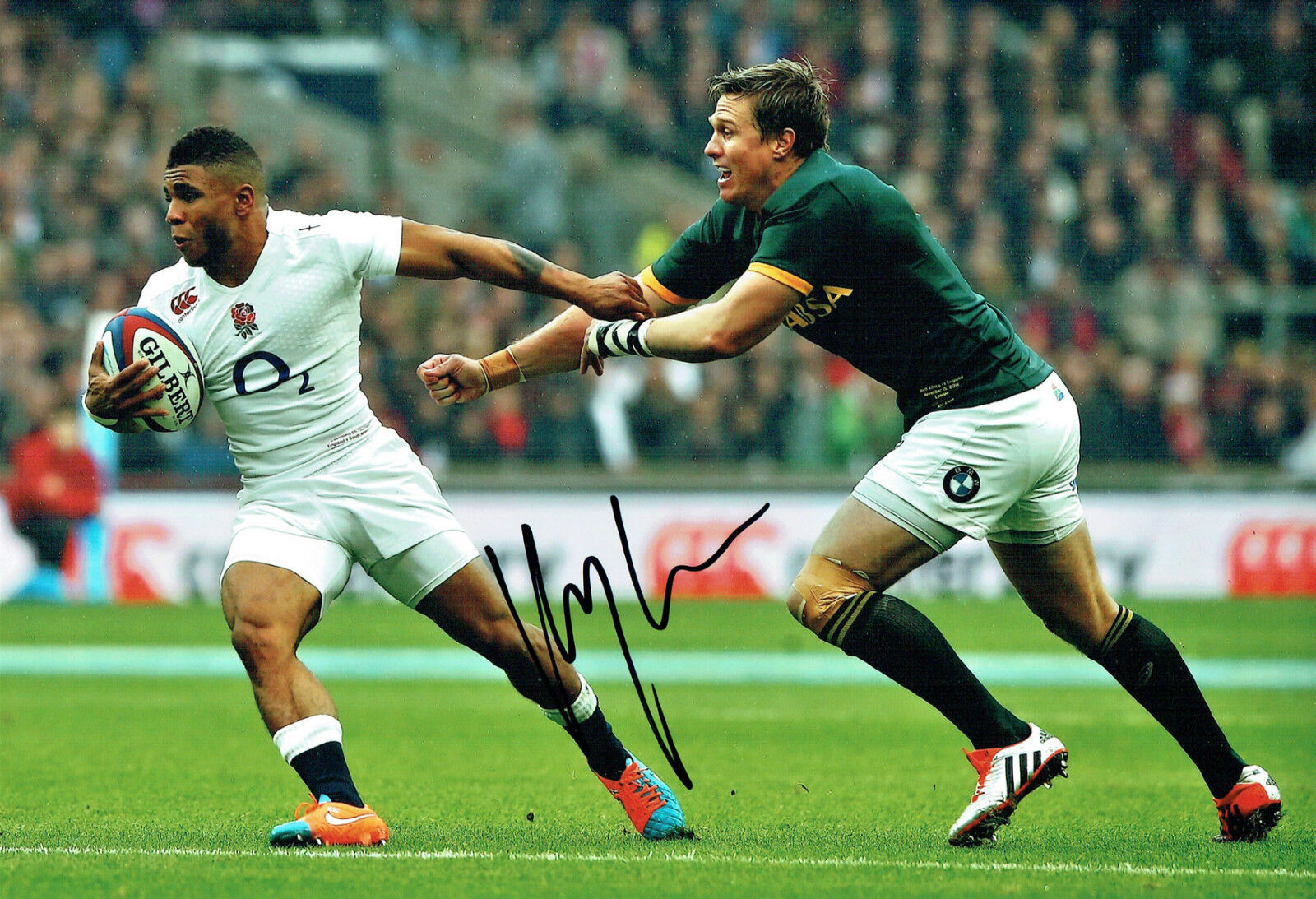 Kyle EASTMOND England Rugby Signed Autograph 12x8 Photo Poster painting AFTAL COA