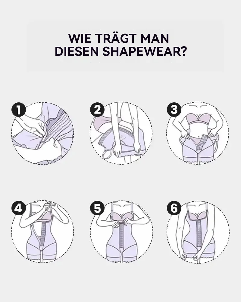 Shapewear-Body in &Uuml;bergr&ouml;&szlig;e mit Bauchkontrolle und integriertem BH