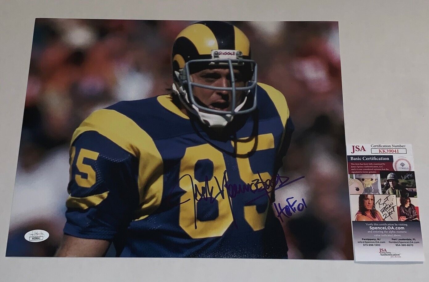 Jack Youngblood signed LA Los Angeles Rams 11x14 Photo Poster painting autographed W/ HOF JSA