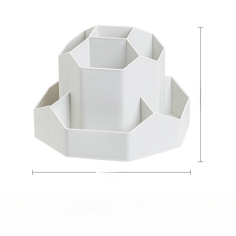 Original Large Capacity Plastic Rotating Pen Holder Storage Box Office Desktop Stationery Organizer Luxury