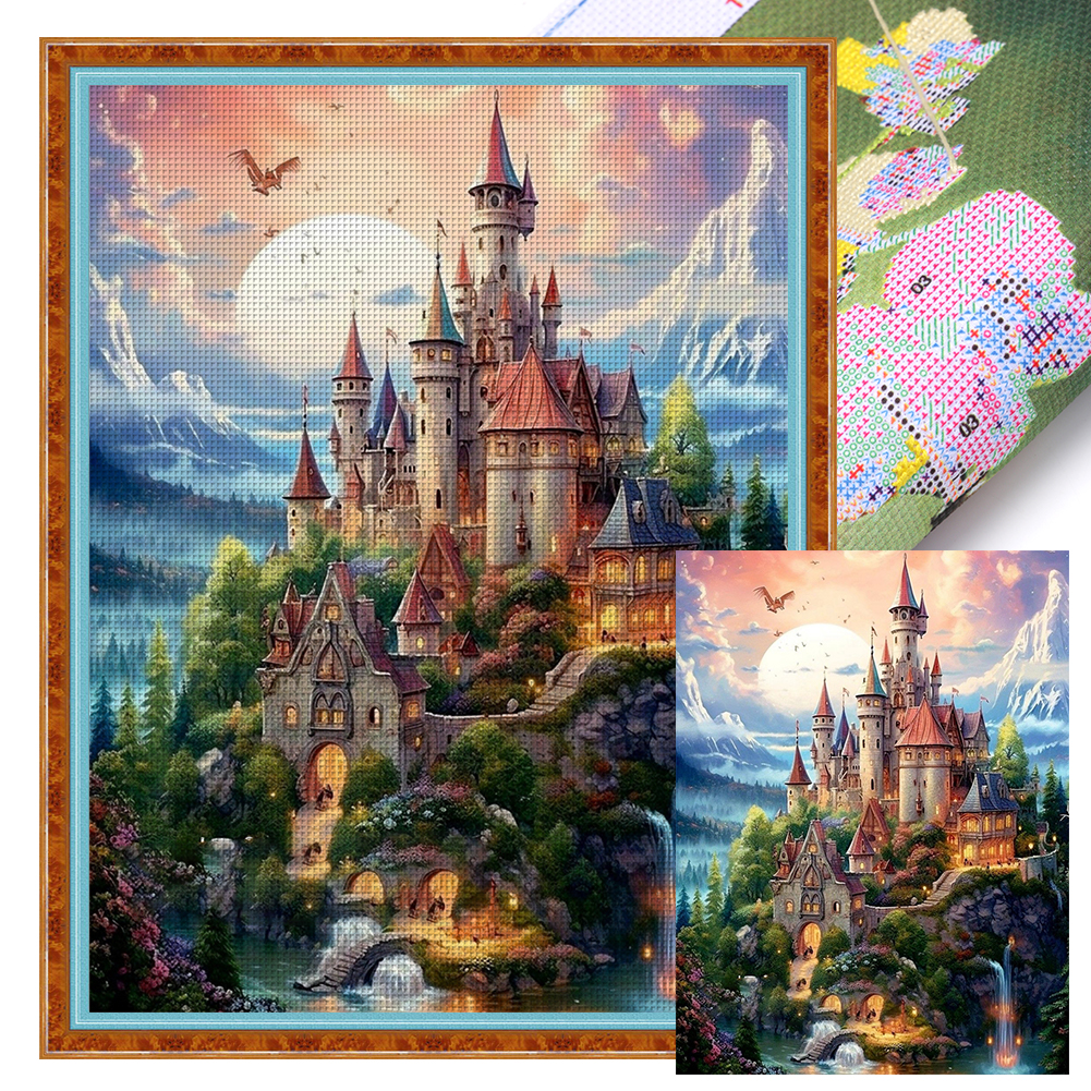 Disney Beauty And The Beast 11CT (40*60CM) Stamped Cross Stitch
