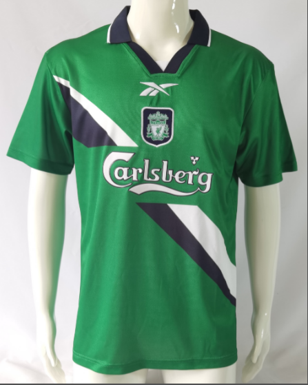 Retro 1999-2000 Liverpool Green Football Shirt Thai Quality