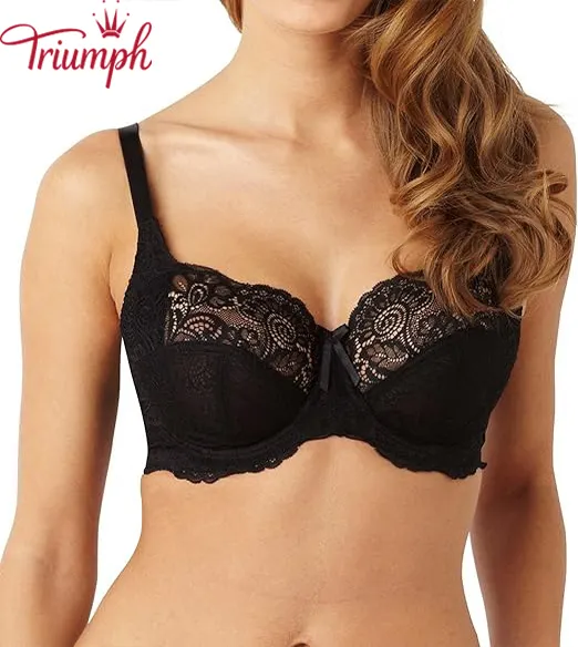 Triumph &ndash; Sutien din dantelă cu cupe &icirc;n 3 părți