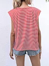 Casual Padded Shoulders Vest Top