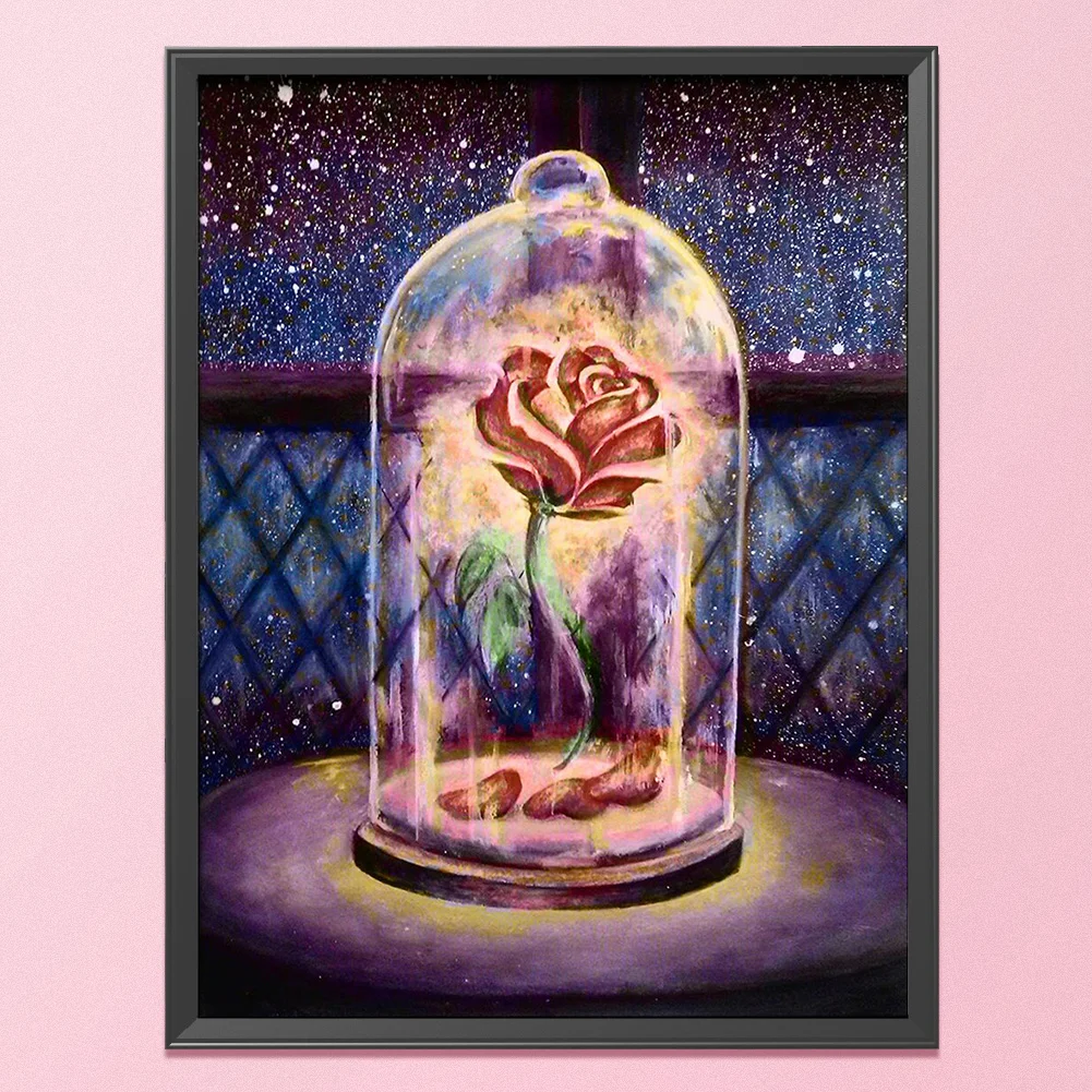 11ct Stamped Cross Stitch - Rose in Glass(35*48cm)