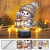 Acryl Weihnachten Schneemann doppelseitig - 5d DIY Bastellampe