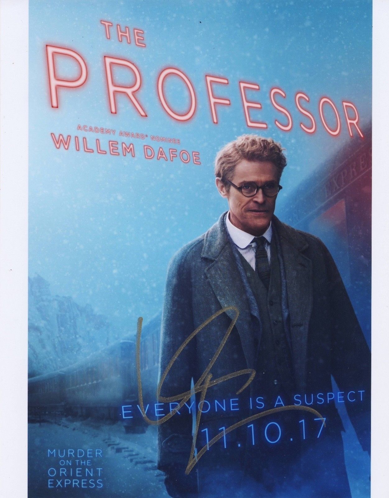 Willem Dafoe Autograph MURDER ORIENT EXPRESS Signed 10x8 Photo Poster painting AFTAL [A0368]
