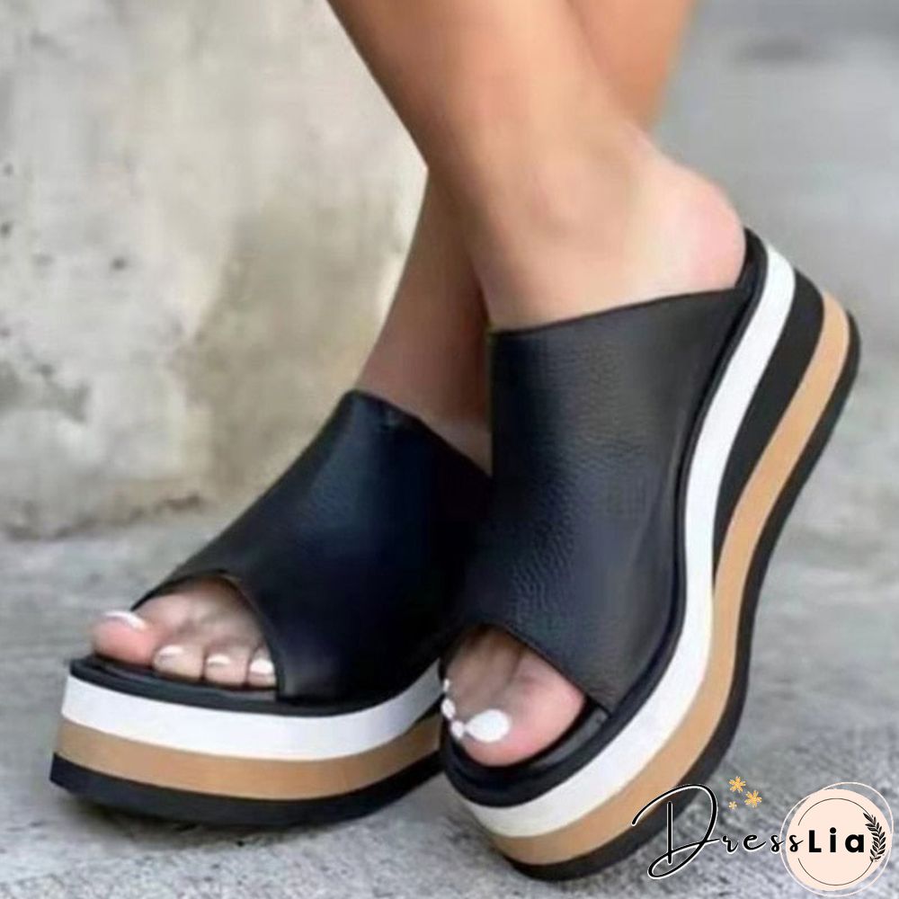 Women Sandals Peep Toe Platform Sandals For Summer Shoes Women Wedges Chaussure Femme Platform Heels Slippers Summer Footwear