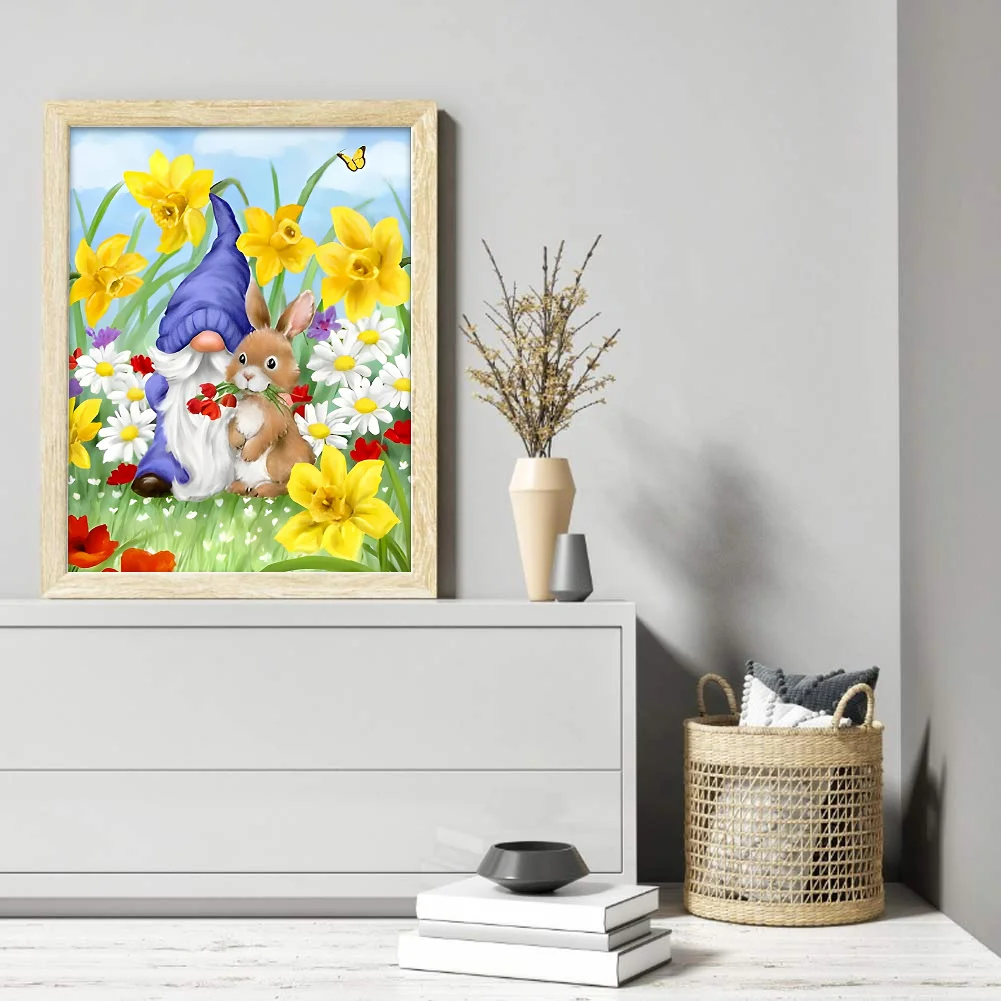 Diamond Painting - Full Round Drill - Gnome Rabbit(Canvas|30*40cm)