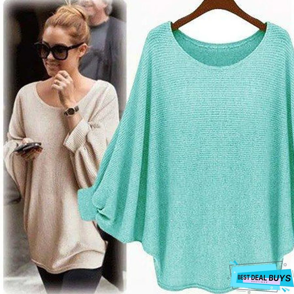 Casual Acrylic Crew Neck Sweater