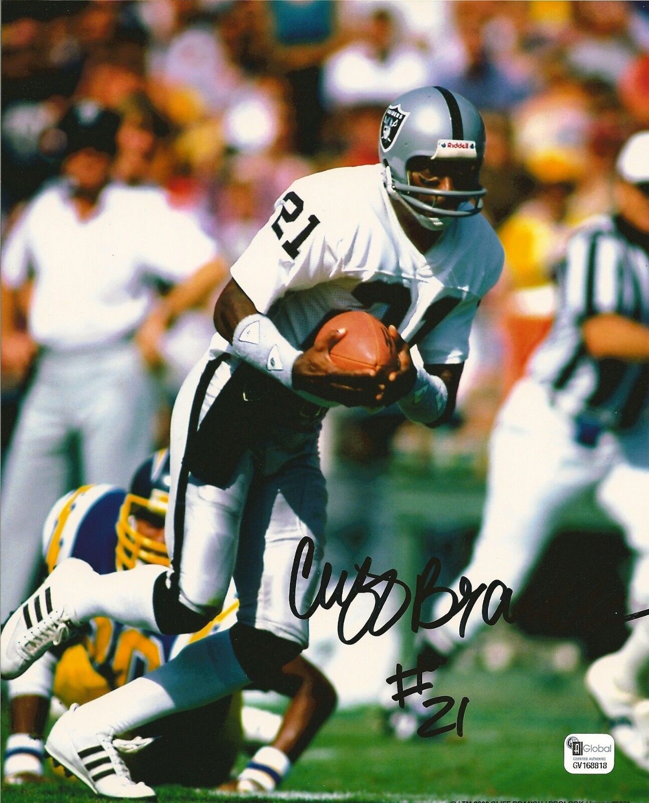 Cliff Branch Signed Raiders 8x10 Photo Poster painting GAI/DNA COA Picture Autograph Super Bowl