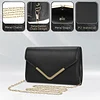 Abendtasche Damen Clutch PU Leder Envelope Tasche Handtasche mit Kette Kleine Umh&auml;ngetasche Achseltasche Portemonnaie Tasche Unterarmtasche f&uuml;r Hochzeit Tanzparty Bankett