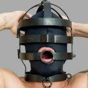 pornhint Pornhint Head Cage Punishment Mask Steel Mask Iron Bondage Mask Pillory Shame Mask Fetish BDSM SM / Custom Made