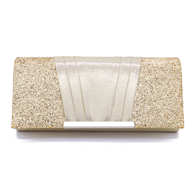 Dinner Navy Blue Sparkly Fold Sparkly Clutch Bag 2024 - Flycurvy 