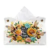 SweetBees and Flowers Diamond Painting Tissue Box 7.48x5.12Inch Diamond Art Tissue Box 5D Diamond Art Tissue Cover for Kitchen Restaurant Bar Office Parties