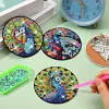 8pcs DIY Diamond Painting Coaster Kit - Peacock