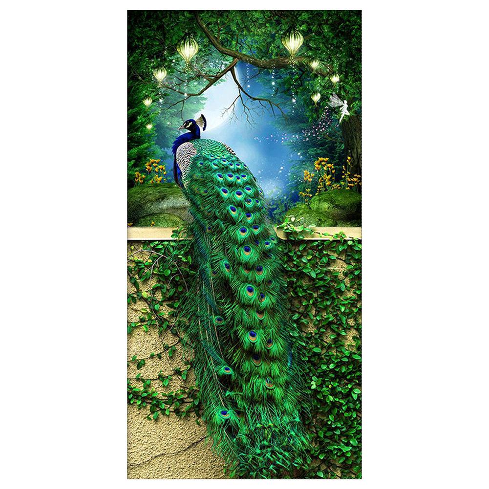 

50*95CM - Peacock - Round Drill Diamond Painting, 501 Original