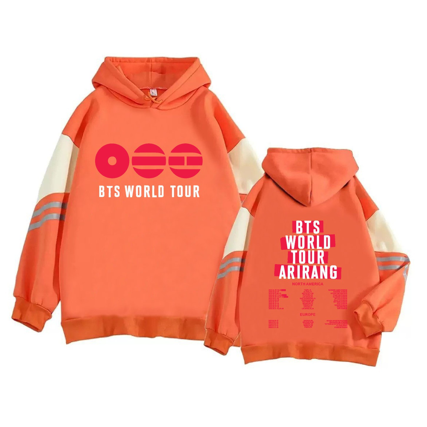 Official BTS Arirang Tour Colorblock Hoodie - Back Print