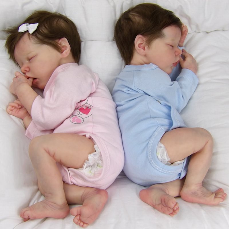 17 inch Truly Look Real Reborn Twins Baby Girl Dolls Romana and Rosalía