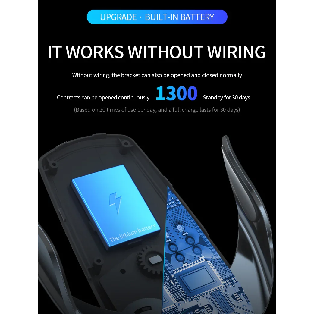 Vehicle Wireless Charger Auto Sensing Mobile Phone Holder