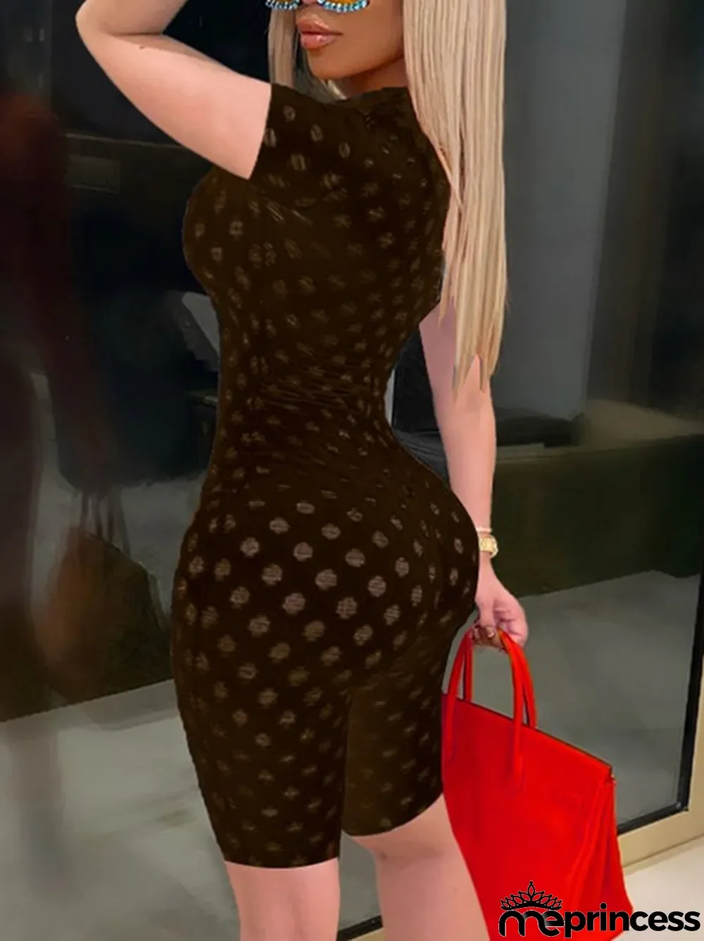 Summer Sexy Hollow Out Solid Bodycon Rompers