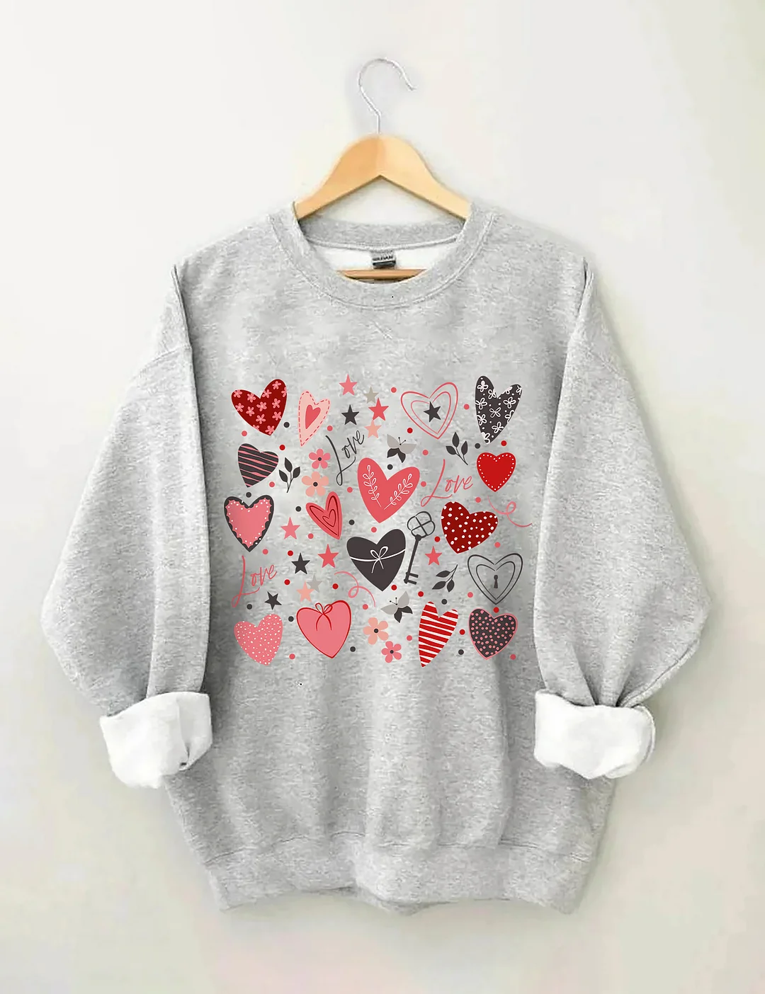 Cute Heart Valentine's Day Sweatshirt