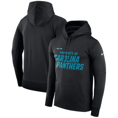 Men's Carolina Panthers  Black Sideline Property Of Performance Pullover Hoodie