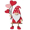 Wooden Valentines Gnome Figurines Decoration with Dangling Legs for Home Office