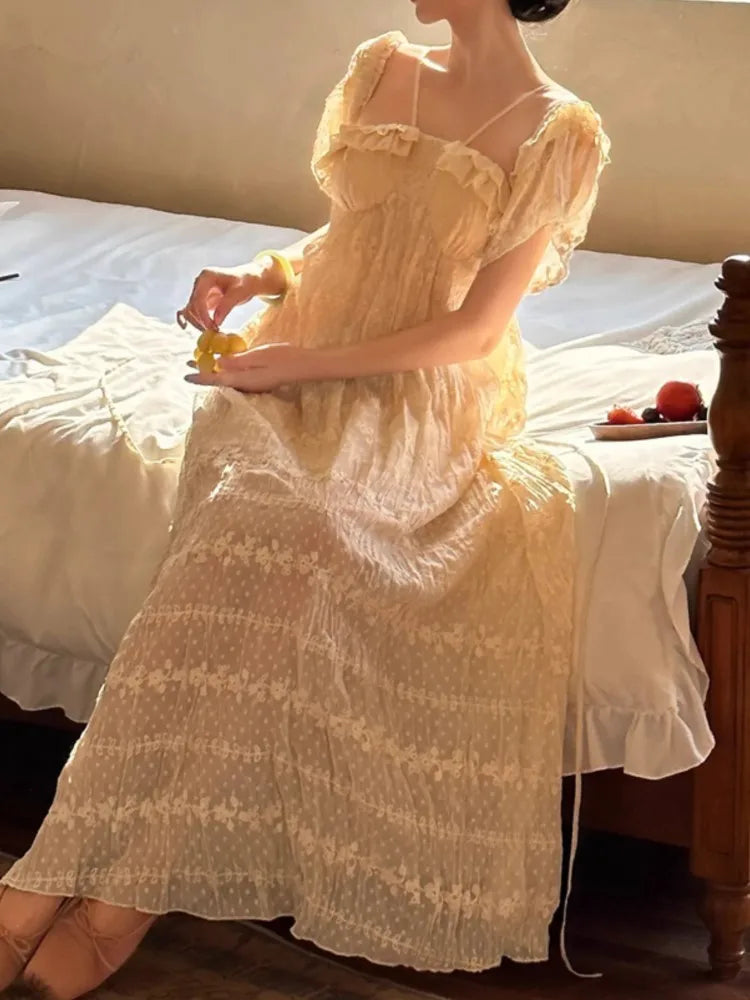 Aiertu Elegant Chic Women Casual A-Line Party Dress Summer Vintage Solid Party Wedding Prom Dresses Female One Pieces Robe Vestidos Aiertu